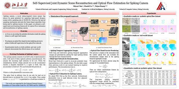 Self-Supervised Joint Dynamic Scene Reconstruction and Optical Flow Estimation for Spiking Camera