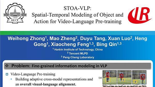 STOA-VLP: Spatial-Temporal Modeling of Object and Action for Video-Language Pre-training