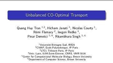 Unbalanced CO-Optimal Transport
