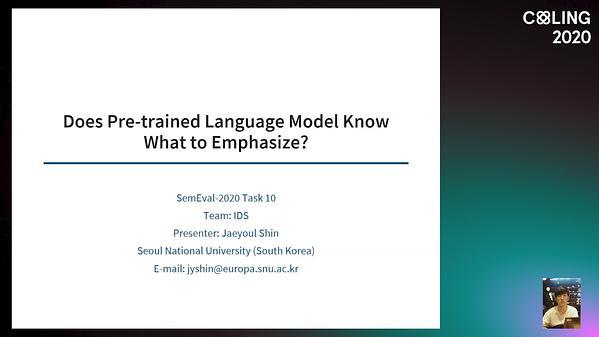 Does Pre-trained Language Model Know What to Emphasize?
