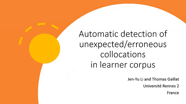 Automatic detection of unexpected/erroneous collocations in learner corpus