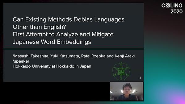 Can Existing Methods Debias Languages Other than English? First Attempt to Analyze and Mitigate Japanese Word Embeddings