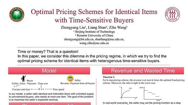 Optimal Pricing Schemes for Identical Items with Time-Sensitive Buyers