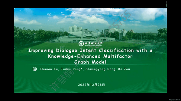 Improving Dialogue Intent Classification with a Knowledge-Enhanced MultifactorGraph Model