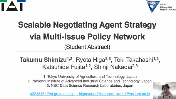 Scalable Negotiating Agent Strategy via Multi-Issue Policy Network (Student Abstract)