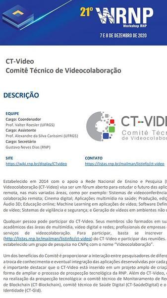CT-Video: Comitê Técnico de Videocolaboração