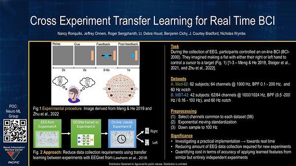 Cross-Experiment Transfer Learning for Real-time Brain Computer Interfaces 