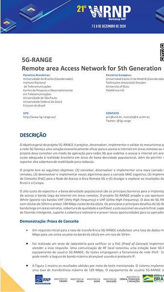 5G-Range : Remote area Access Network for 5th Generation