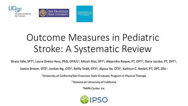 Outcome Measures in Pediatric Stroke: A Systematic Review