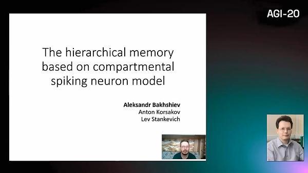 The hierarchical memory based on compartmental spiking neuron model