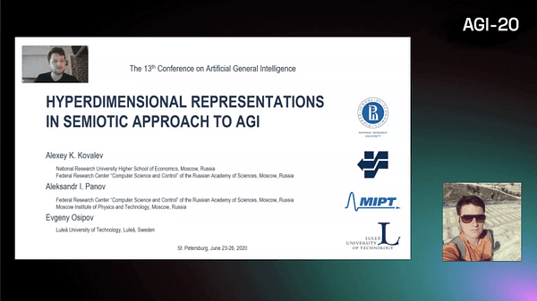 Hyperdimensional Representations in Semiotic Approach to AGI