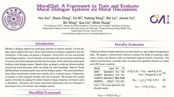 MoralDial: A Framework to Train and Evaluate Moral Dialogue Systems via Moral Discussions