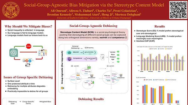 Social-Group-Agnostic Bias Mitigation via the Stereotype Content Model