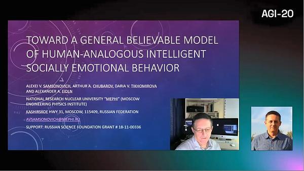 Toward a General Believable Model of Human-Analogous Intelligent Socially Emotional Behavior