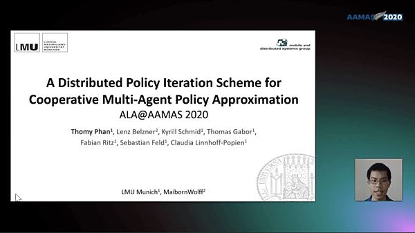 A Distributed Policy Iteration Scheme for Cooperative Multi-Agent Policy Approximation
