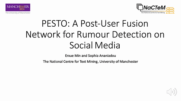 PESTO: A Post-User Fusion Network for Rumour Detection on Social Media