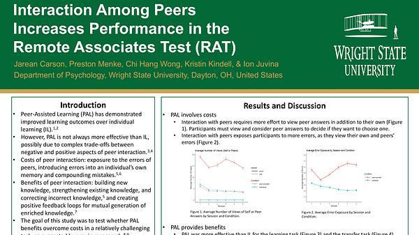 Interaction Among Peers Increases Performance in the Remote Associates Test