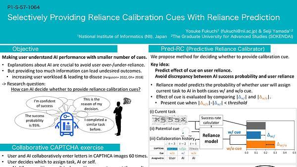 Selectively Providing Reliance Calibration Cues With Reliance Prediction