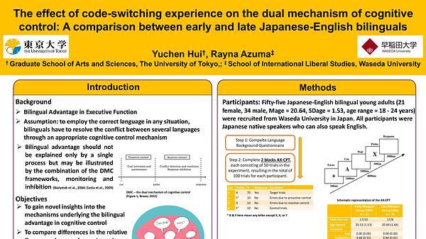 The effect of code-switching experience on the dual mechanism of cognitive control: A comparison between early and late Japanese-English bilinguals