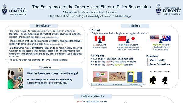 The Emergence of the Other Accent Effect in Talker Recognition