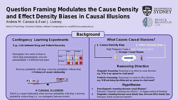 Question Framing Modulates the Cause Density and Effect Density Biases in Causal Illusions