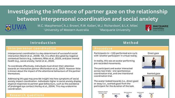 Investigating the Influence of Partner Gaze on the Relationship Between Interpersonal Coordination and Social Anxiety