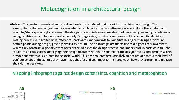 Metacognition in architectural design