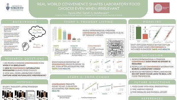 Real-world convenience shapes laboratory food choices even when irrelevant