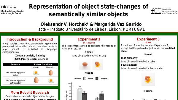 Representation of object state-changes of semantically similar objects