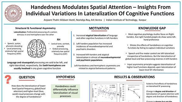 Handedness Modulates Spatial Attention – Insights From Individual Variations In Lateralization Of Cognitive Functions