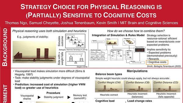 Strategy choice for physical reasoning is (partially) sensitive to cognitive costs