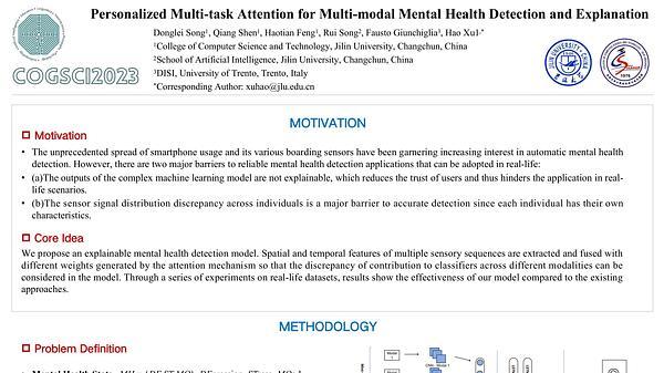 Personalized multi-task attention for multimodal mental health detection and explanation