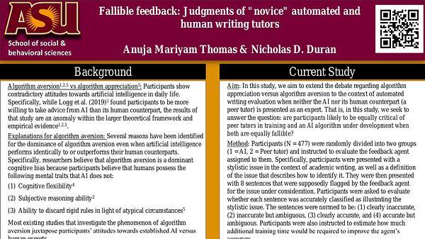 Fallible feedback: Judgments of "novice" automated and human writing tutors