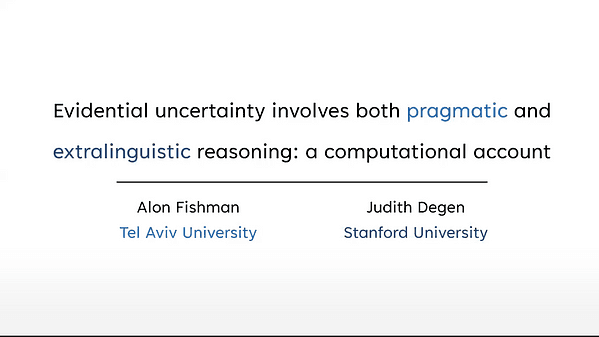 Evidential uncertainty involves both pragmatic and extralinguistic reasoning: a computational account