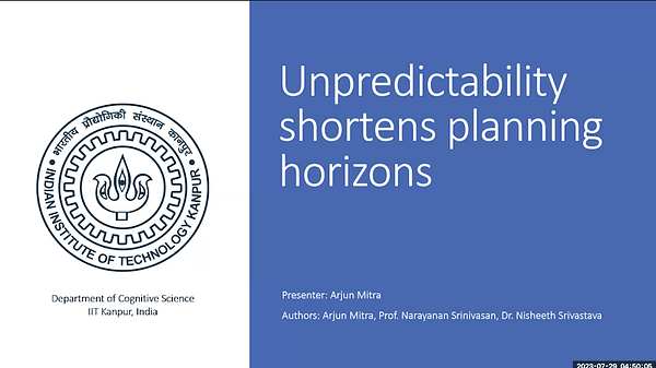 Unpredictability shortens planning horizons