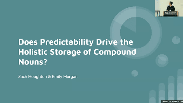 Does Predictability Drive the Holistic Storage of Compound Nouns?