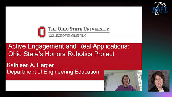 Active Engagement and Real Applications: Ohio State's Honors Robotics Project