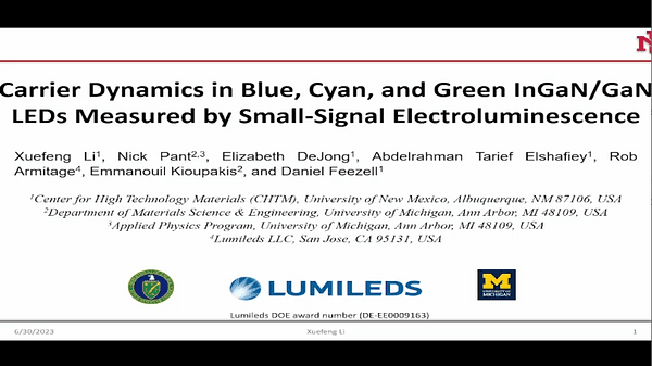 Carrier Dynamics in Blue, Cyan and Green Commercial InGaN/GaN LEDs Measured by Small-Signal Electroluminescence