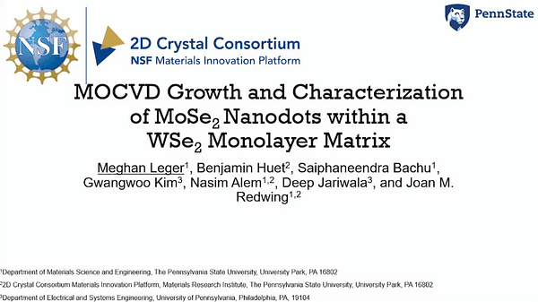 MOCVD Growth and Characterization of MoSe2 Nanodots within a WSe2 Monolayer Matrix