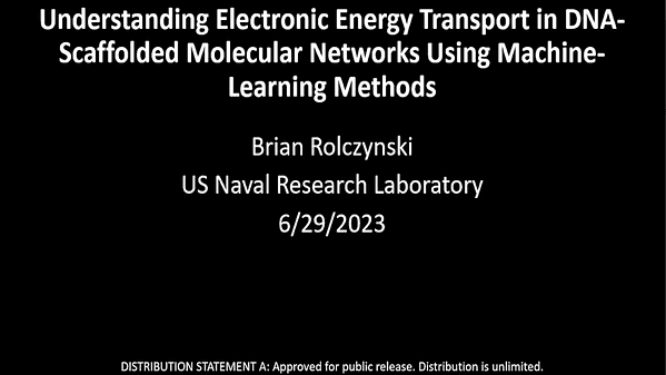 Understanding Electronic Energy Transport in DNA-Scaffolded Molecular Networks Using Machine-Learning Methods