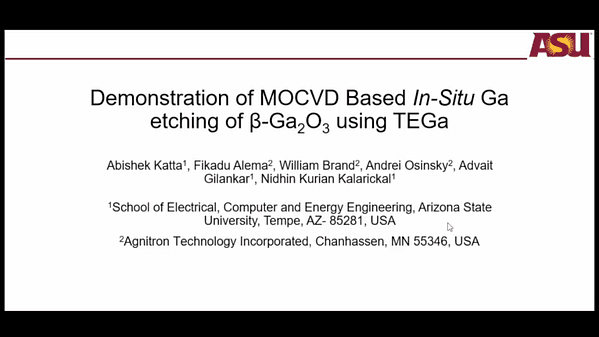 Demonstration of MOCVD Based 'in situ Ga Etching’ of β-Ga2O3 Using TEGa