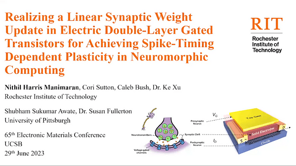Realizing a Linear Synaptic Weight Update in Electric-Double-Layer Gated Transistors for Achieving Spike-Timing-Dependent Plasticity in Neuromorphic Computing