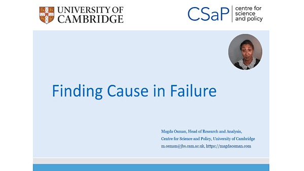 Finding Cause in Failure