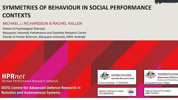 Symmetries of Behavior in Social Performance Contexts