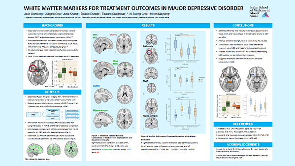 White matter markers for treatment outcomes in major depressive disorder