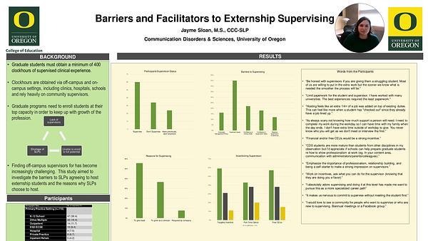 Barriers and Facilitators to Externship Supervising
