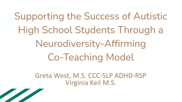 Supporting the Success of Autistic Students Through a Co-Teaching Model