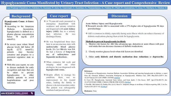 Hypoglycaemic Coma Manifested by Urinary Tract Infection - A Case report and Comprehensive Review