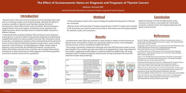 The Effect of Socioeconomic Status on Diagnosis and Prognosis of Thyroid Cancers
