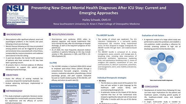 Preventing New Onset Mental Health Diagnoses After ICU Stay: Current and Emerging Approaches